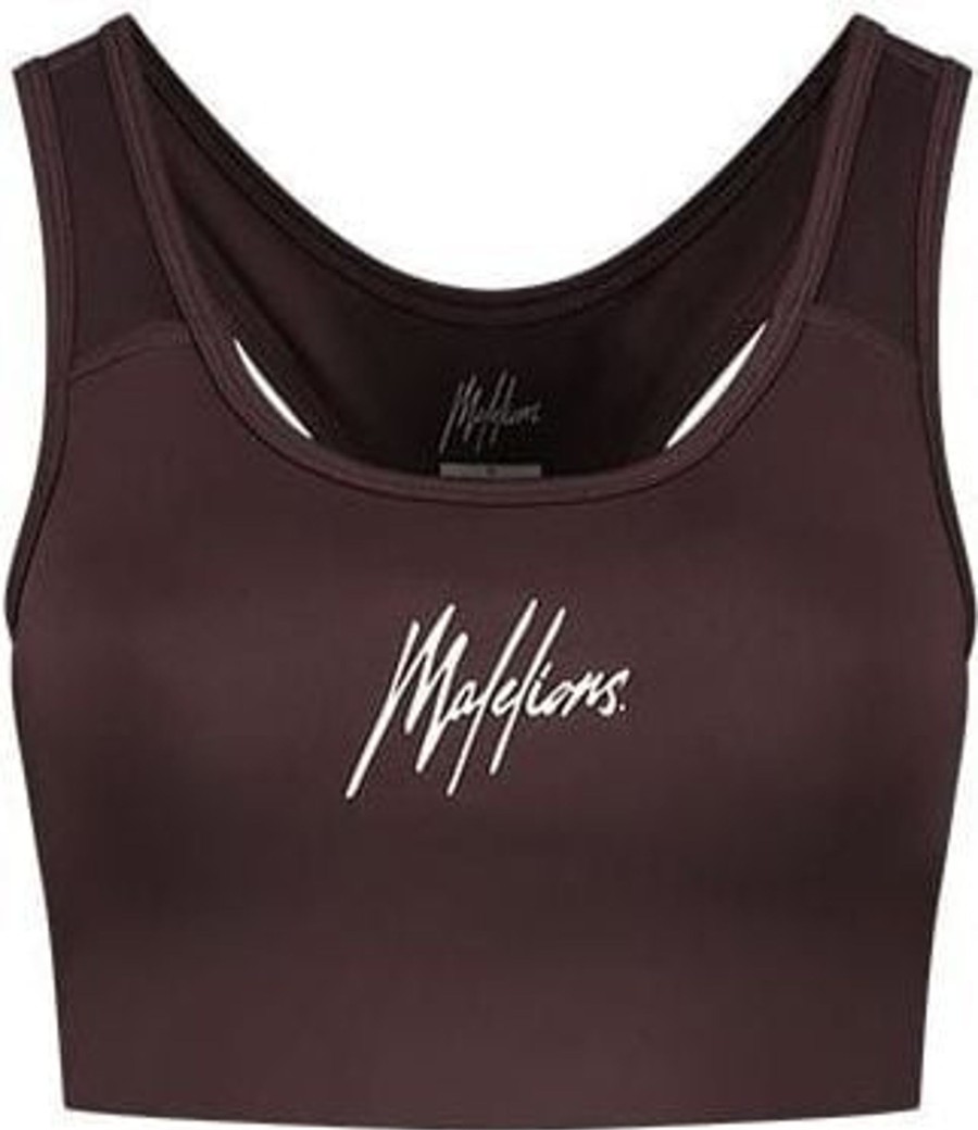 Dames Malelions | Malelions Women Sport Bra - Mocha Bruin