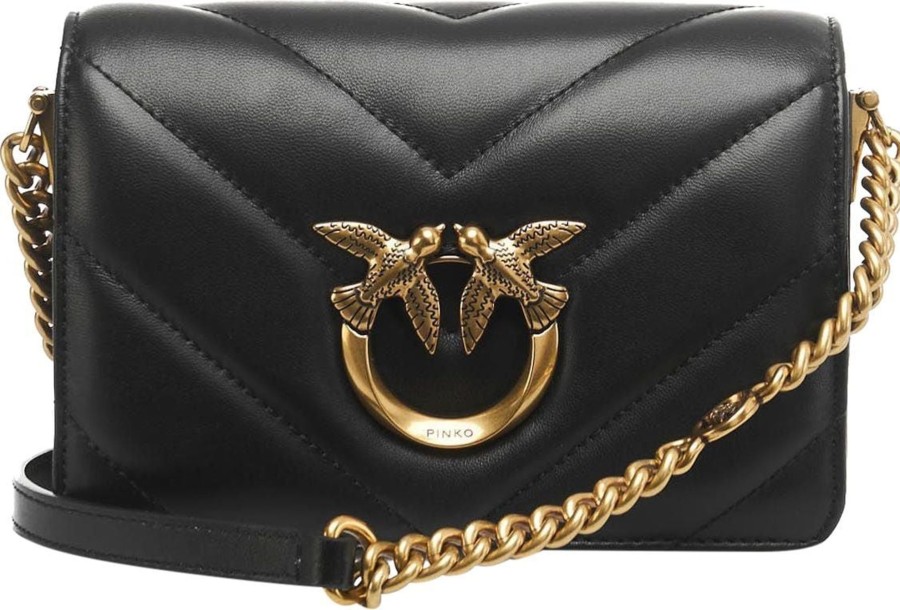 Dames Pinko | Pinko Crossbody Bag "Love Click Mini" Zwart