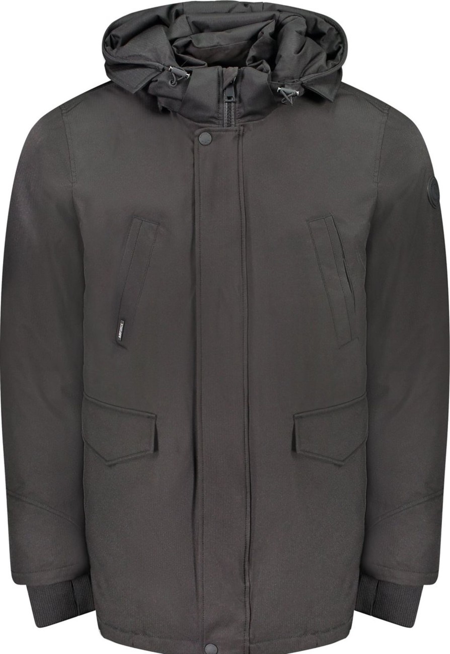 Heren Airforce | Airforce Slim Fit Parka Zwart