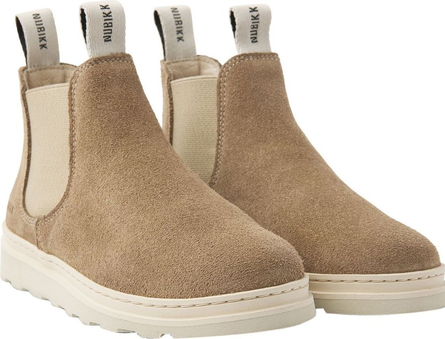 Kids Nubikk Schoenen | Nubikk Jonah Rai Jr | Taupe Chelsea Boots Voor Kids Taupe